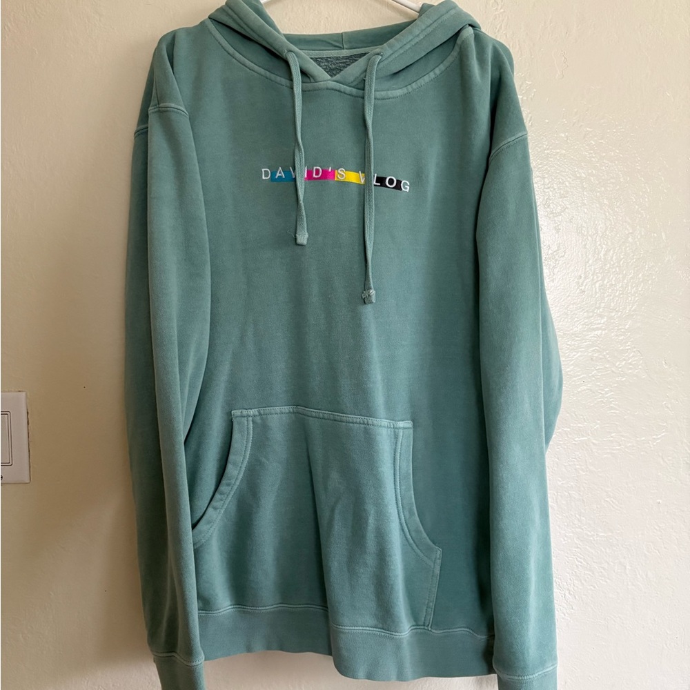EUC Unisex David’s Vlog Hoodie with Logo Size Large